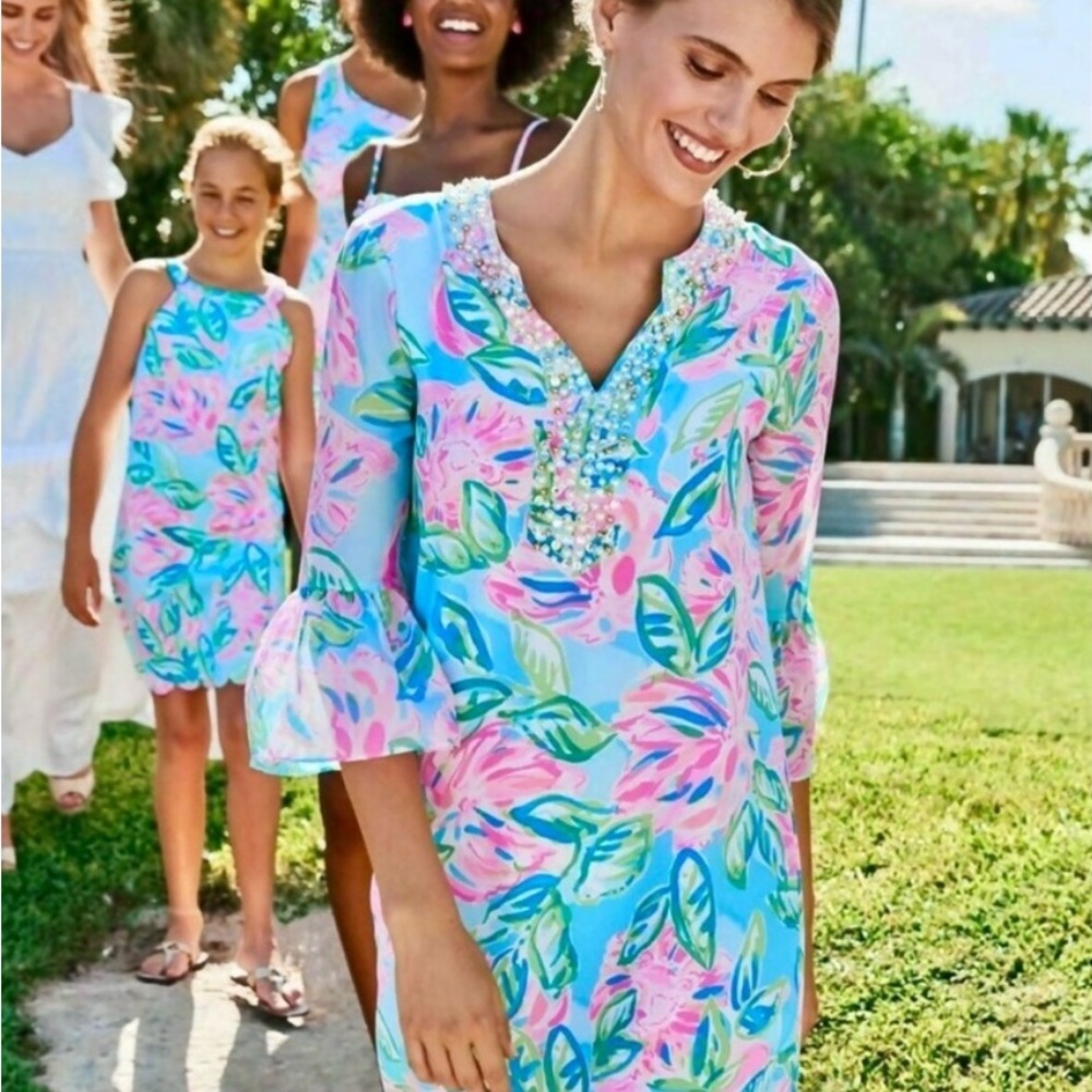 NWT Lilly Pulitzer Elenora Silk Dress Sz L